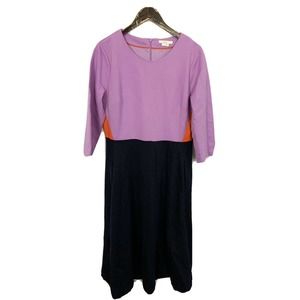 Boden Ivy Ponte Midi Dress Colorblock Long Length